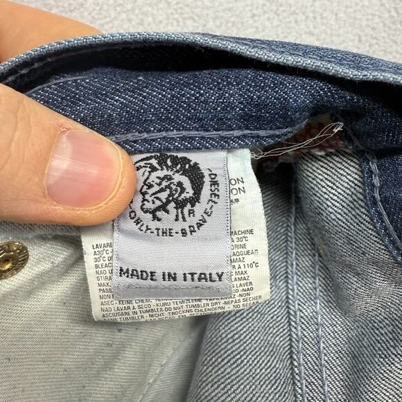 Diesel jeans Fits 32x32 Blue Roody Only The Brave Dark Wash Whisker Vintage y2k - Picture 13 of 16